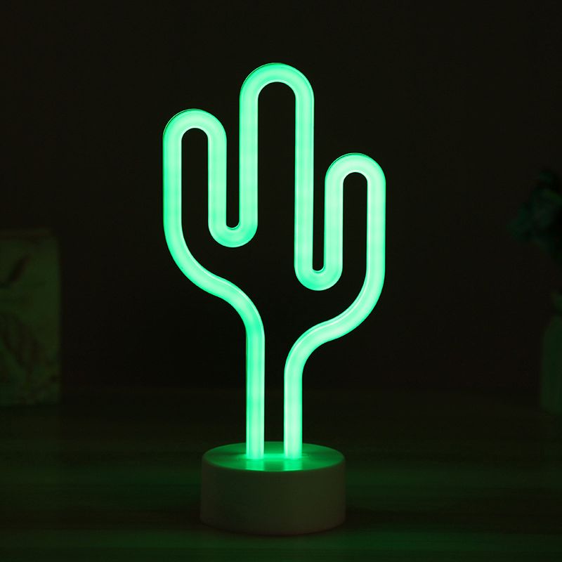 Lampada da comodino a forma di cactus batteria contemporanea a led alieting