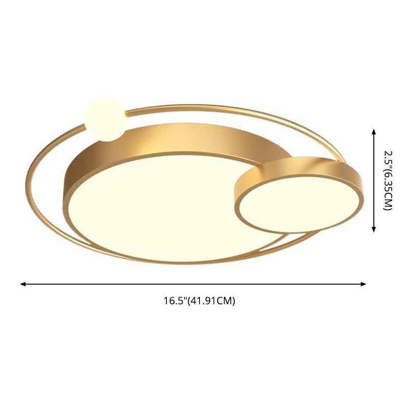 Scandinavische stijl slaapkamer LED-verlichtingsarmatuur 3-lichts creatieve ronde huis decoratieve plafondlamp