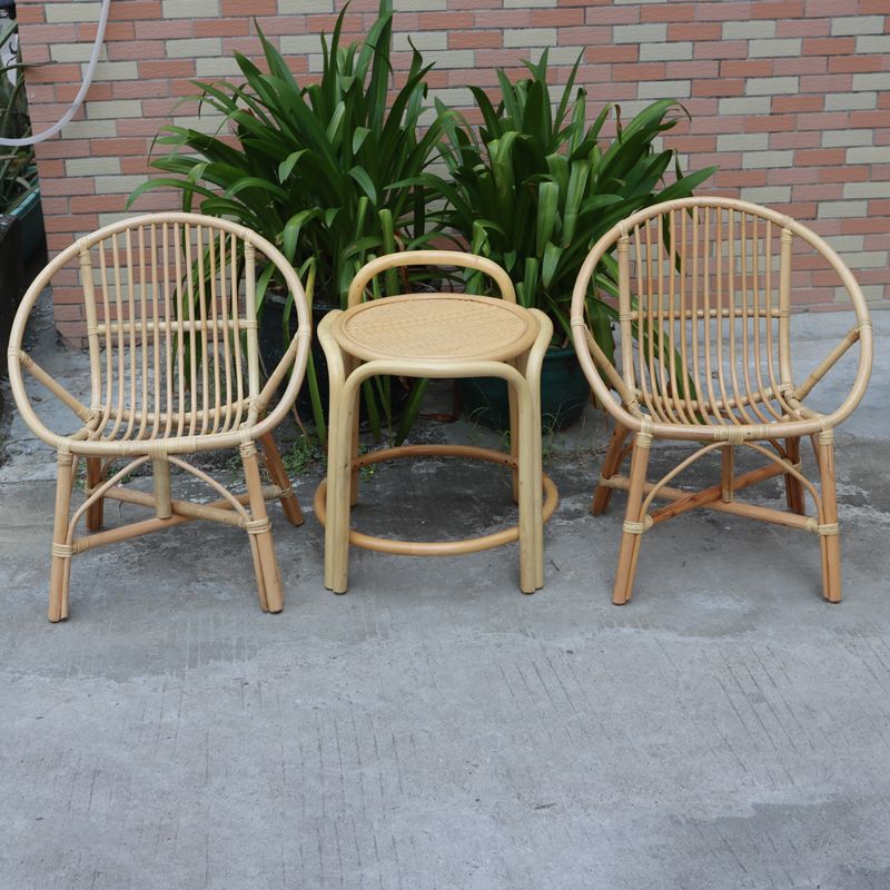 Contemporary Outdoor Bistro Table Set 1/2/3 Pcs Wicker Bistro Set