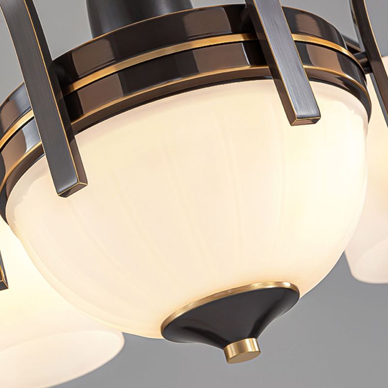 American Style Copper Ceiling Light Cylinder Shape Ceiling Lamp for Bedroom