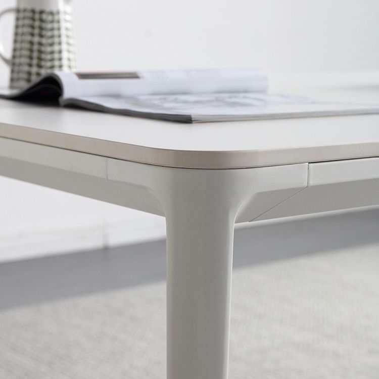 Modern 1/2/5/7 Pieces Dining Room Table Rectangle Stone Furniture in White