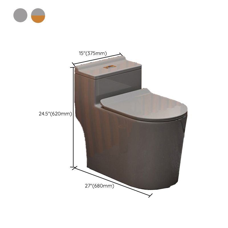 Traditional Floor Mount Flush Toilet 1-Piece Urine Toilet for Bathroom