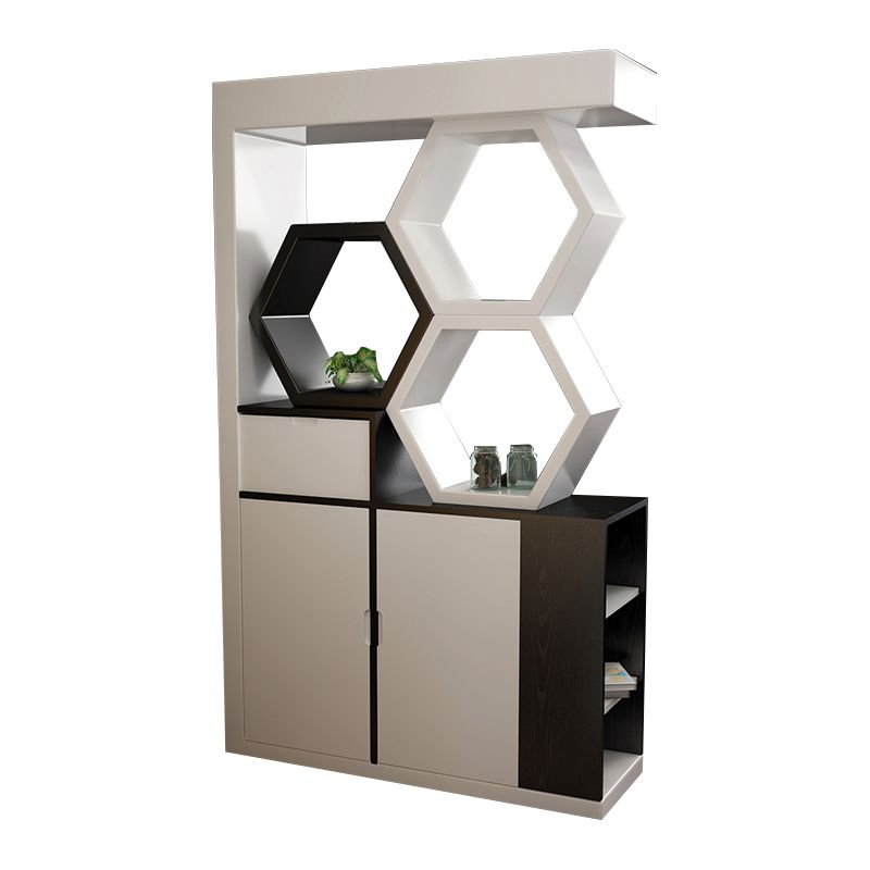 Contemporary 1-Door 78.74" H Cabinet Wooden Accent Chest with Shelf