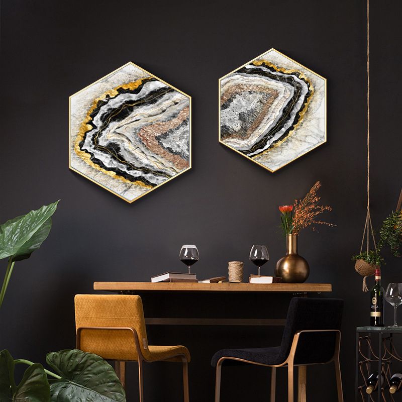 Zachte kleur marmer look canvas Scandinavische stijl getextureerde muur kunst decor voor woonkamer