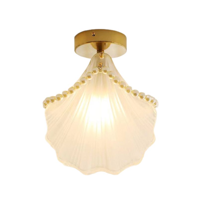 Modern Style Glass Shade Ceiling Light Household Flush Mount for Dining Room