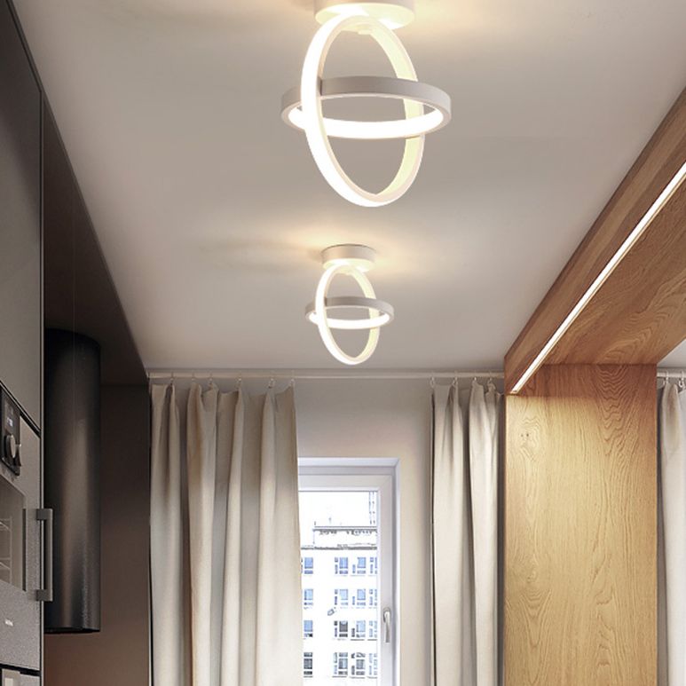 Geometrische lijnen Eenvoud LED-plafondlamp Scandinavische stijl Mini-slaapkamer Gangpad Inbouwverlichtingsarmatuur