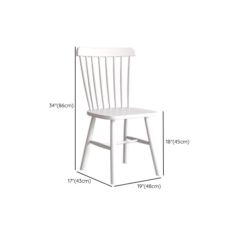 White Dining Table Set 1/5/7 Pcs Rubberwood Solid Wood Dining Table and Chairs