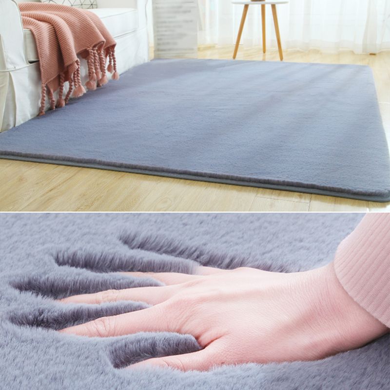 Multi-Color Solid Color Rug Cotton Blend Simple Area Rug Anti-Slip Backing Pet Friendly Easy Care Area Carpet for Home