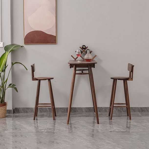 Contemporary Bar Dining Table Kitchen Rectangle Wood Bar Table