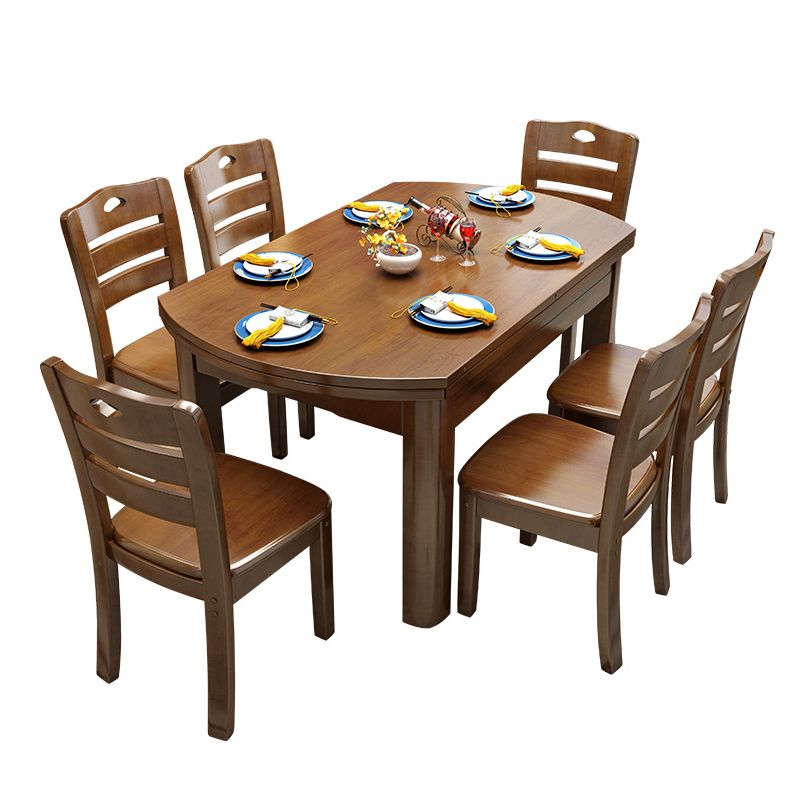 Modern Style Dining Table Solid Wood Butterfly Leaf Dining Table for Dining Room