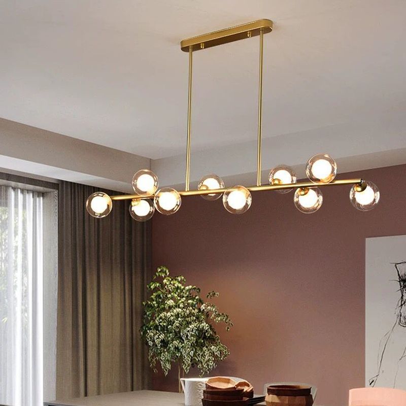 Nordic Modern Hanging Pendant Lights Global Linear Hanging Lamps for Dining Room