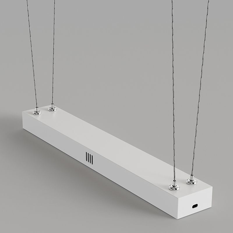 Creative Linear Island Lighting Fixture Modern Style LED Hanging Light for Dining Room