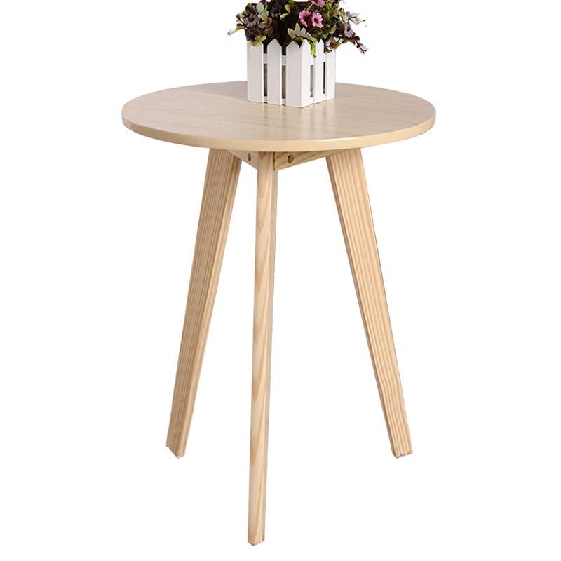 3 Legs Natural / White / Black Wooden Round Top Coffee Table