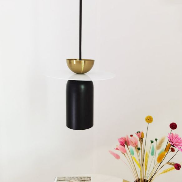Zylindrische kleine Anhängerlampe postmoderne Metall 1 Kopf Esszimmer Deckenleuchte