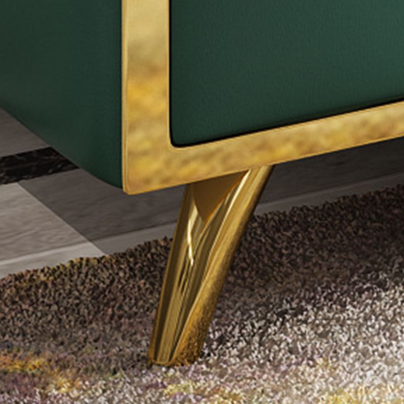 Tufted Flared Arm Sectional with Pillows Luxurious Faux Leather Sectional