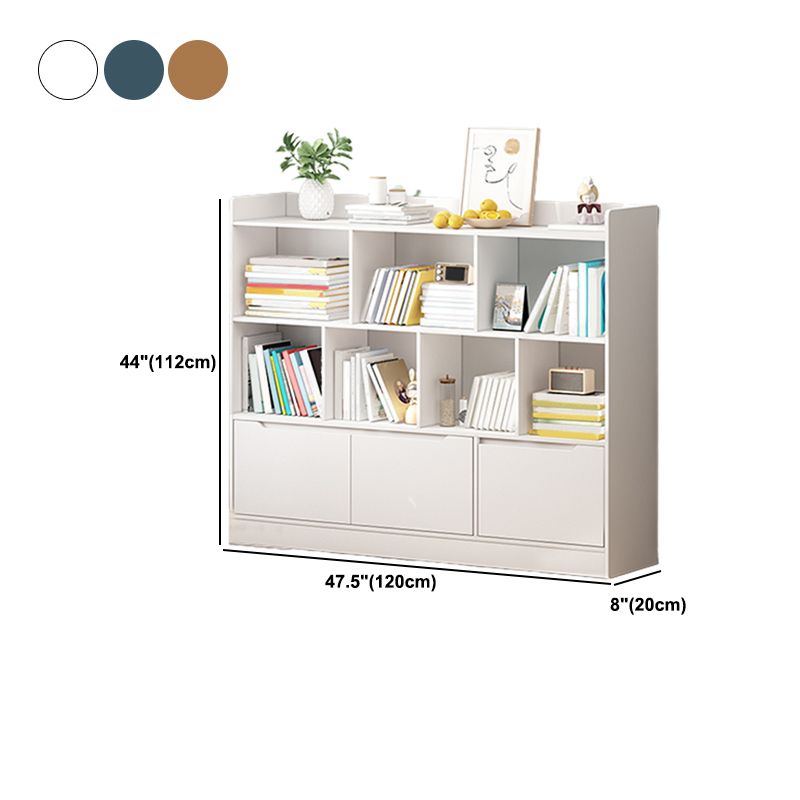 Scandinavian Engineer Wood Bookshelf 7.8" W Bookshelf for Home