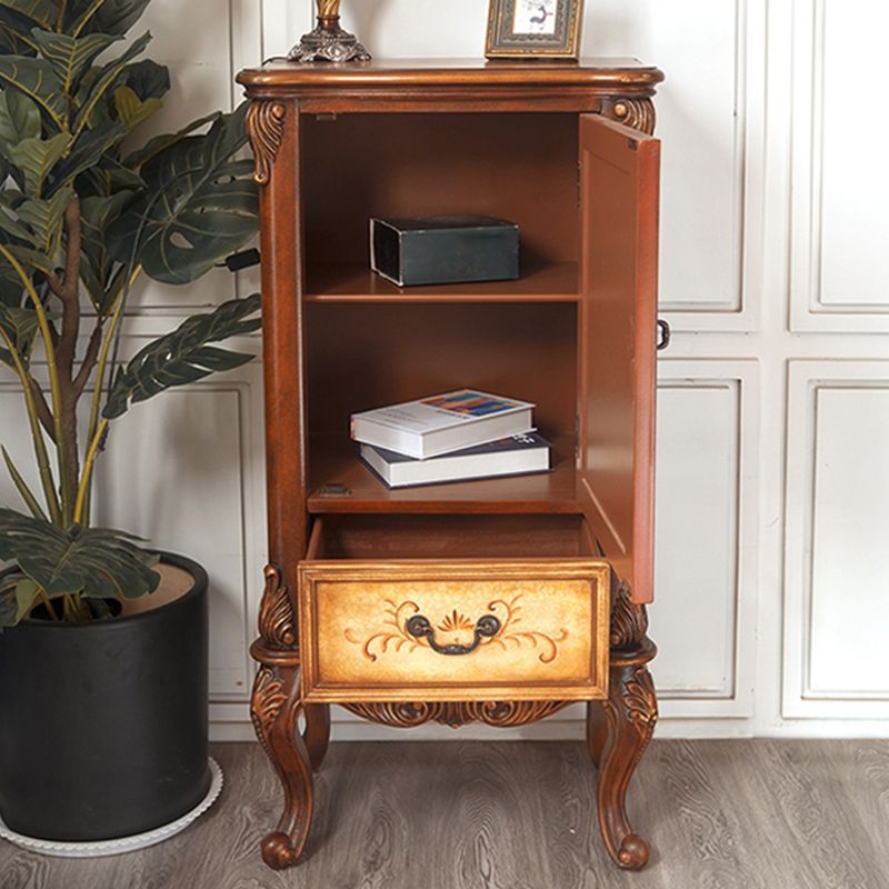 47.24"Tall 1- Door Wooden Cabinet,1- Drawer Rectangle Accent Cabinet