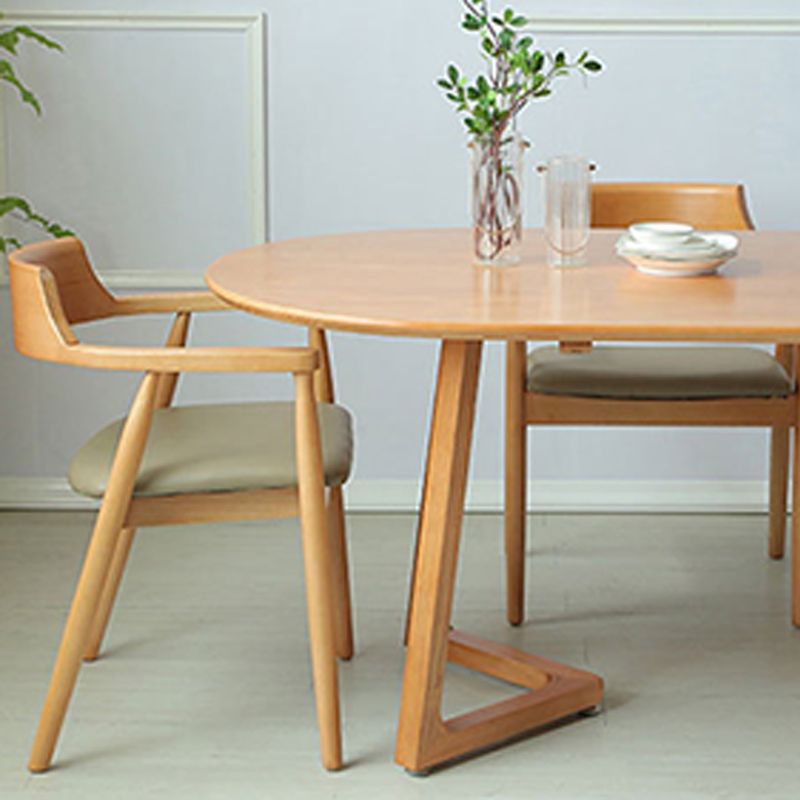 Contemporary Oval Dining Table Solid Wood Dining Table for Home Use