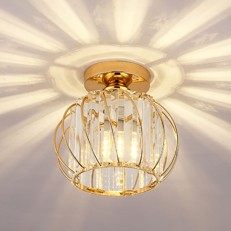 Lámpara de techo con forma de bola, hierro moderno, 1 luz, montaje empotrado con orificio de 2-3,5 pulgadas de diámetro para pasillo