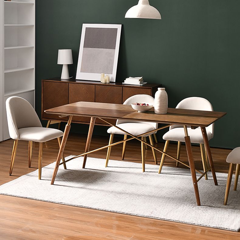 Solid Wood Dining Table Set 1/2/3/5 Pieces Modern Rectangle Dinette Set