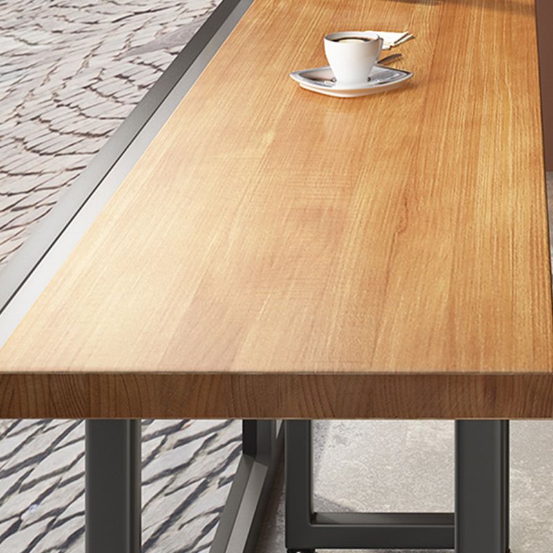 Industrial Rectangle Bar Table Set 1/7 Pieces Solid Wood Counter Table