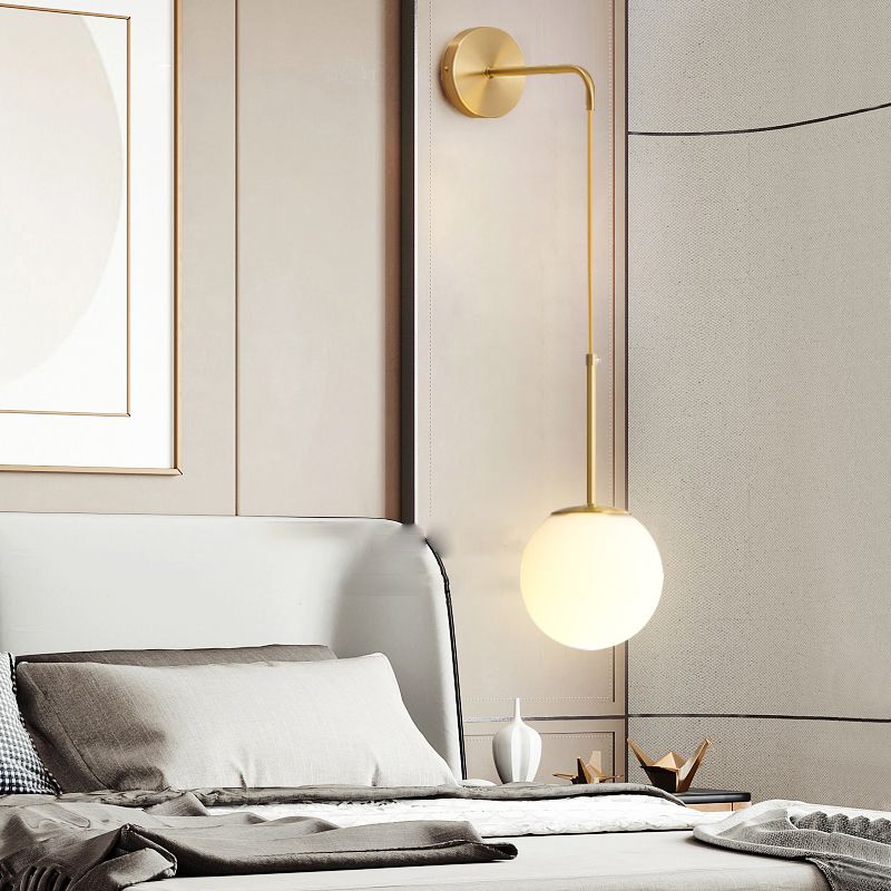 Moderne Stil Kugel Wandlampe Lichtglas 1 leichte Wand montierte Beleuchtung