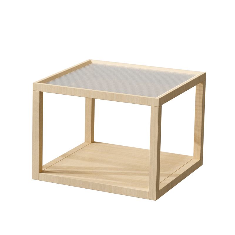 Scandinavian Solid Wood Square Coffee Cocktail Table in Natural