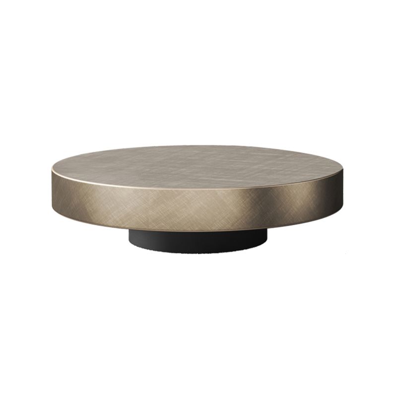 Round Coffee Table Brown Nesting Coffee Table Set for Living Room