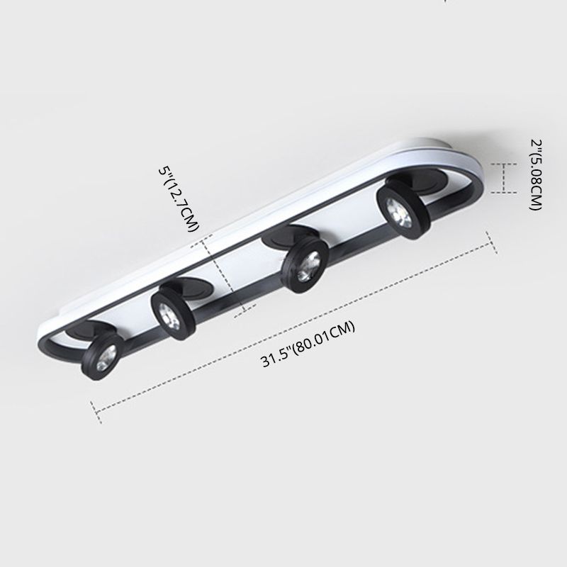 Plafonnier géométrique en métal, luminaire encastré à LED de Style moderne