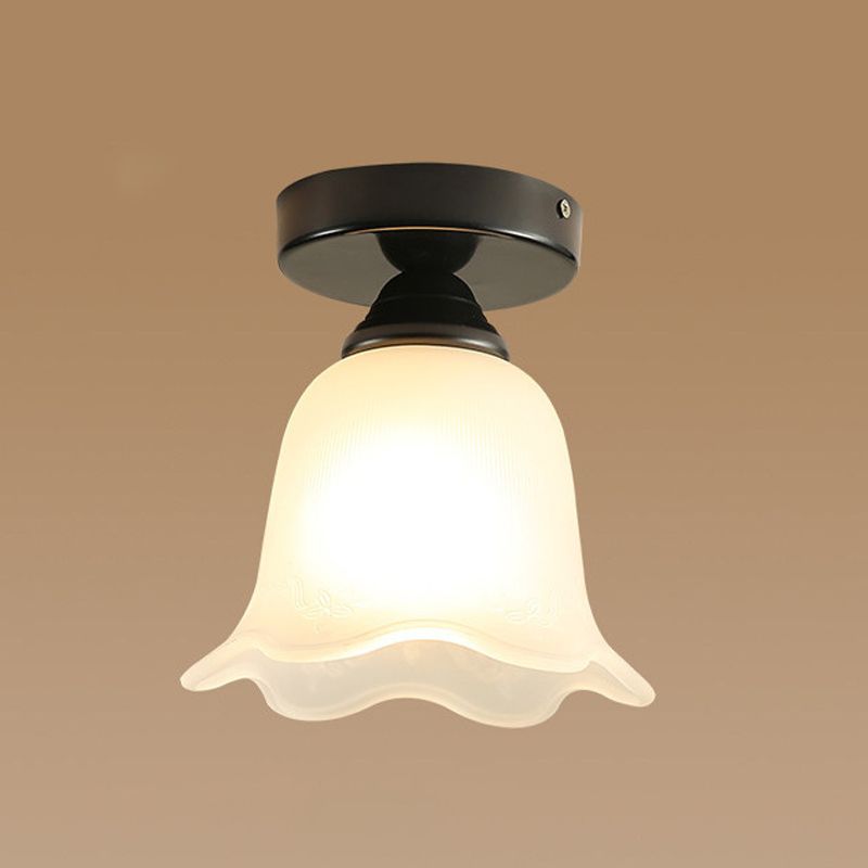 Modern Semi Flush Plafoniera Tradizionale Semi Mount Illuminazione per Vetro Shaded