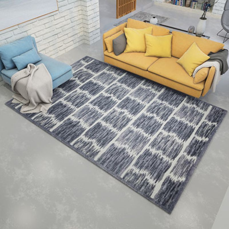 Nordic Living Room Rug Multicolor Abstract Print Area Carpet Polyster Easy Care Machine Washable Indoor Rug
