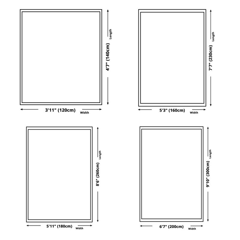 Shabby Chic Ethnic Print Rug Multicolor Polyester Carpet Easy Care Indoor Rug for Home Decoration