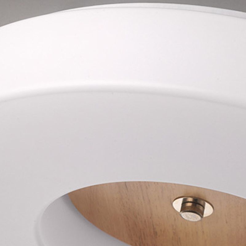 Wooden Circular LED Ceiling Light in Modern Creative Style Acrylic Flush Mount for Living Room