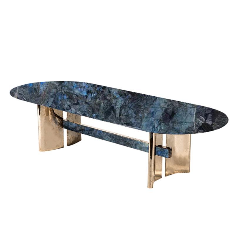 Traditional Luxury Dining Table Marble Oval Dining Table for Home