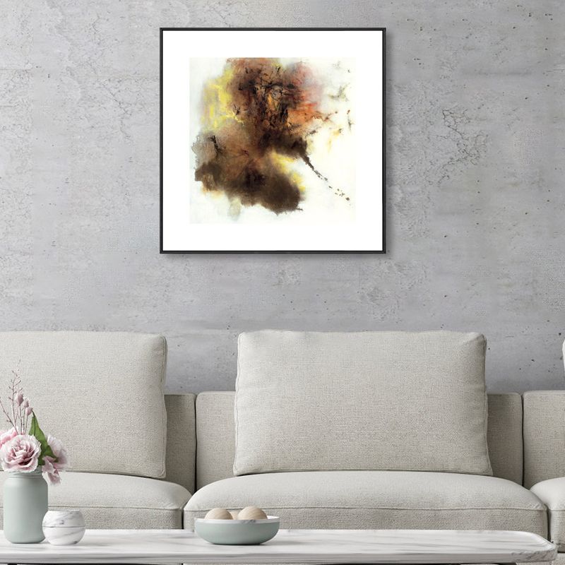Hedendaagse kunst abstracte muur decor canvas getextureerde donkere kleur schilderij voor keuken