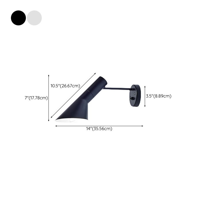 Industrial Wall Sconce Cone Shape Wall Light with Aluminum Shade for Living Room