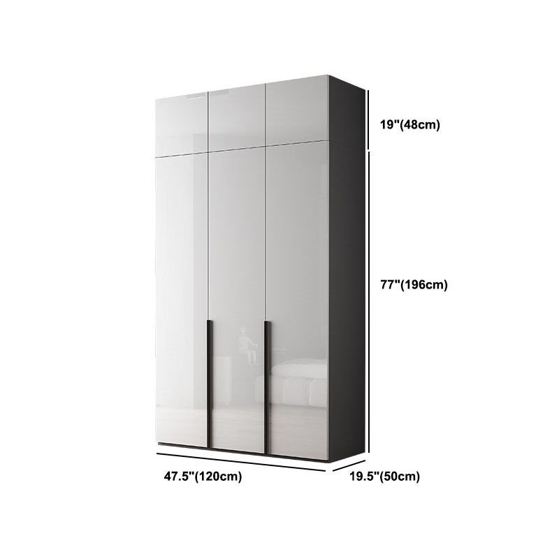 Contemporary Style Wood Wardrobe White Colour Soft Close Door Wardrobe Closet for Home