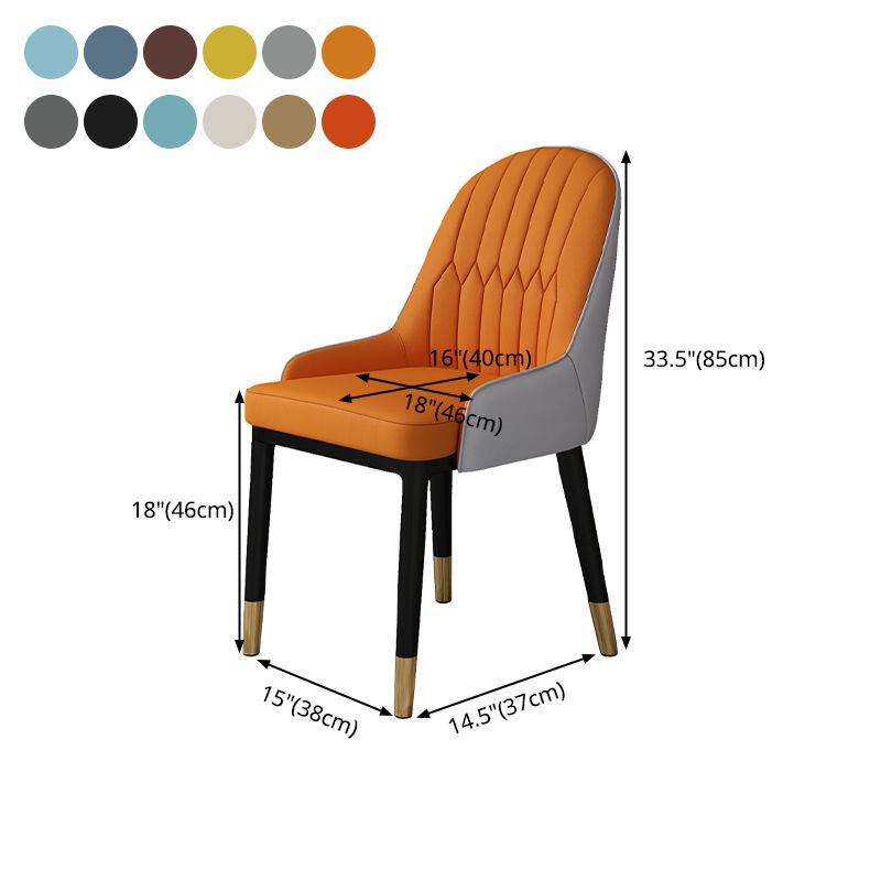 Ensemble de chaises scandinaves en métal, avec bras arrière solide, chaise de cuisine et de salle à manger