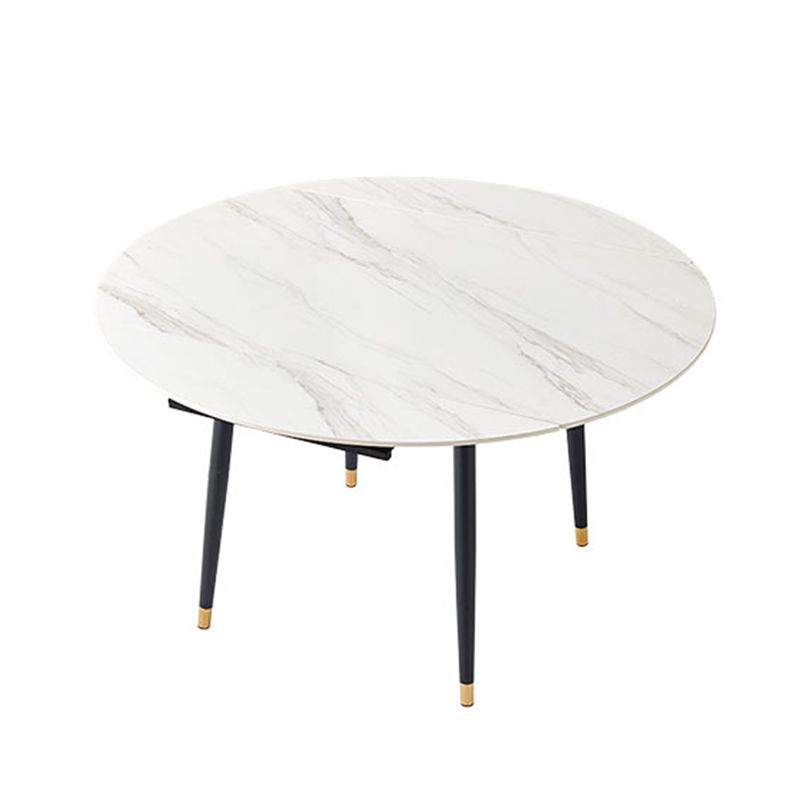 White Contemporary Rectangular and Round Easy Folding Dining Table
