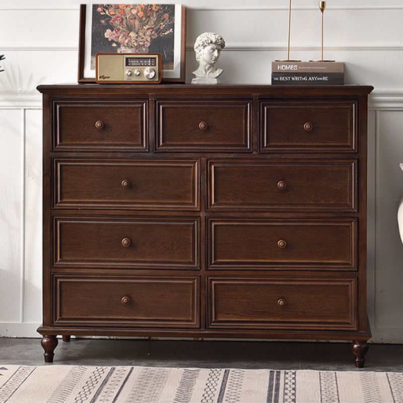 Solid Wood Storage Chest Dresser Traditional Chest with Drawers