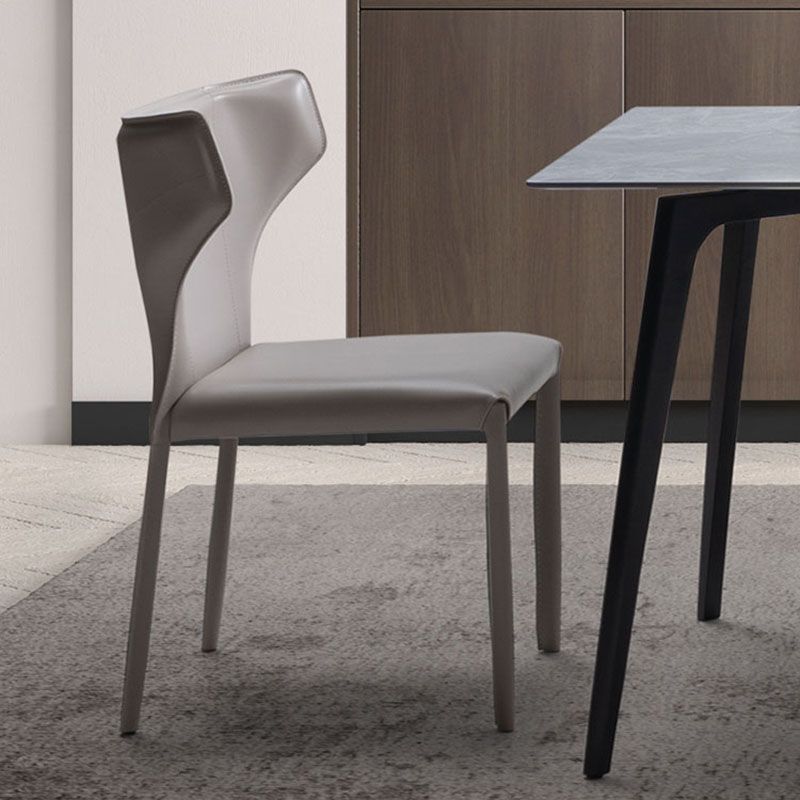 Industrial Metal Dining Side Chairs Dining Room Wingback Side Chair (Set of 2)