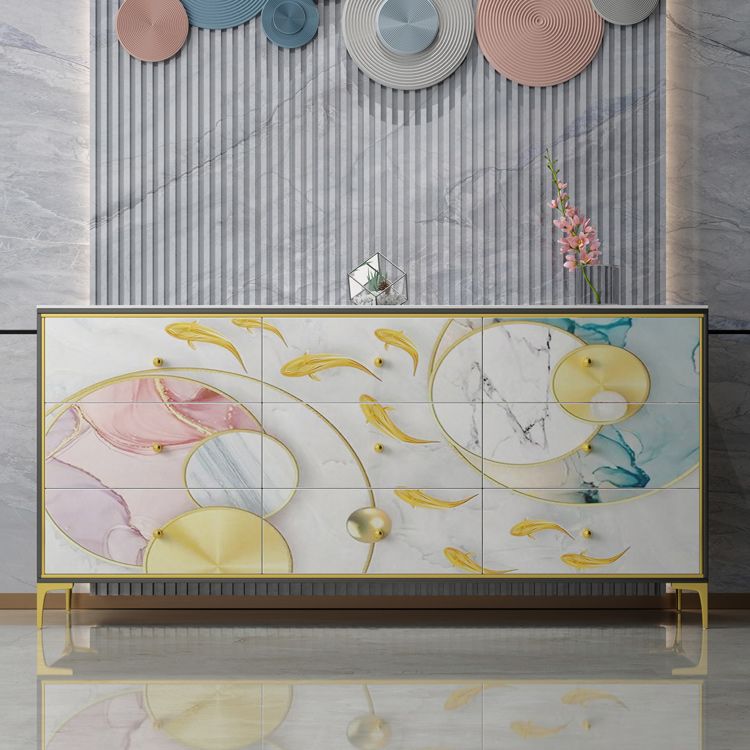 Classic Glam Dresser Manufactured Wood Storage Chest Dresser