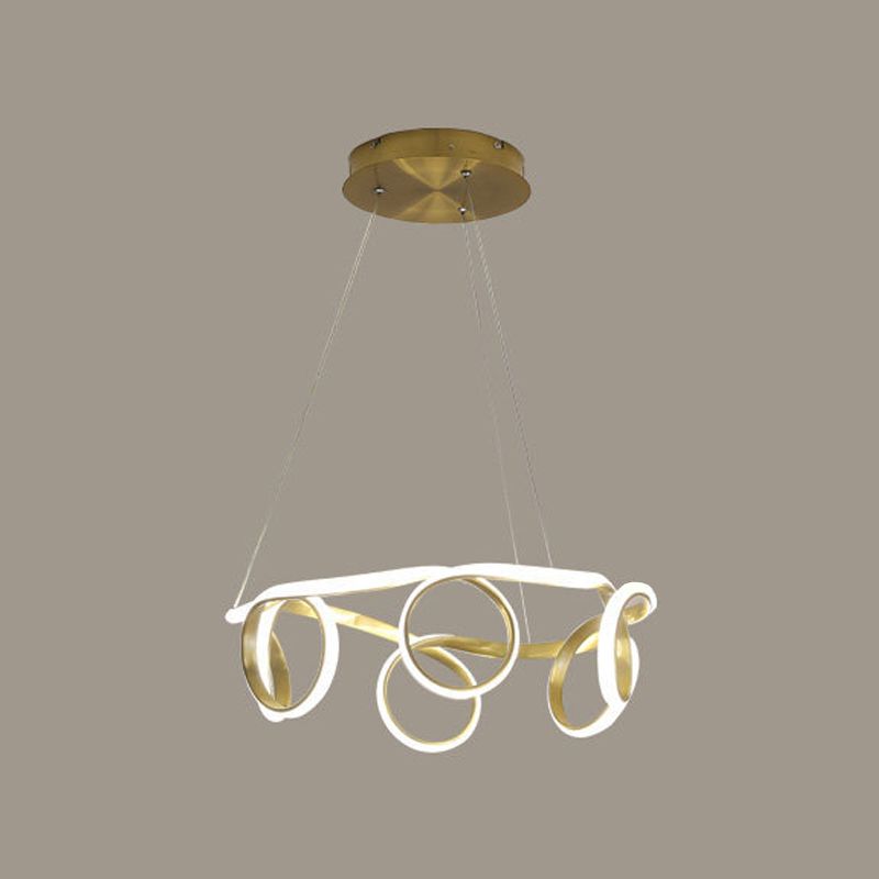 Verdrehung der Streifenform Hängnisbeleuchtung Moderne LED -Metallhängelampe