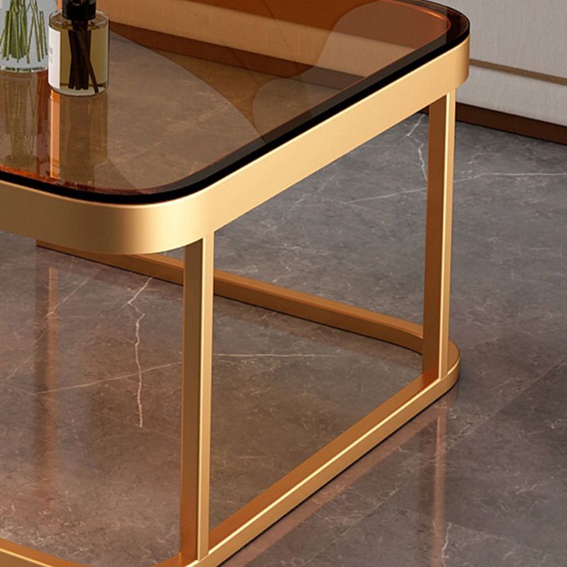 Glam Coffee Cocktail Table Square Glass / Slate Coffee Table with Drawer