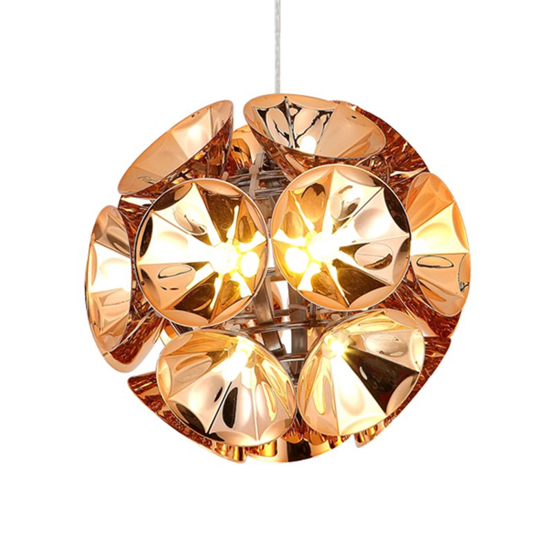 Kugelanhänger Leuchte Modernismus Metall Chrom/Gold LED Hanging Deckenlicht in Weiß/warm, 7 "/11" Dia