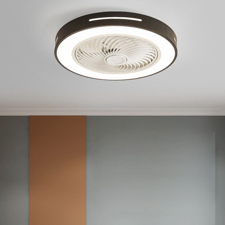 Modern LED Ceiling Fan Light 1-Light Ceiling Mount Lamp with Acrylic Shade for Bedroom
