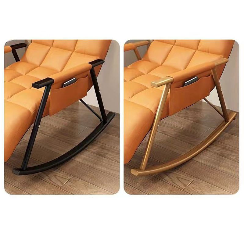 Single Rocker Chair Cotton Iron Base Lazy Chair for Living Room