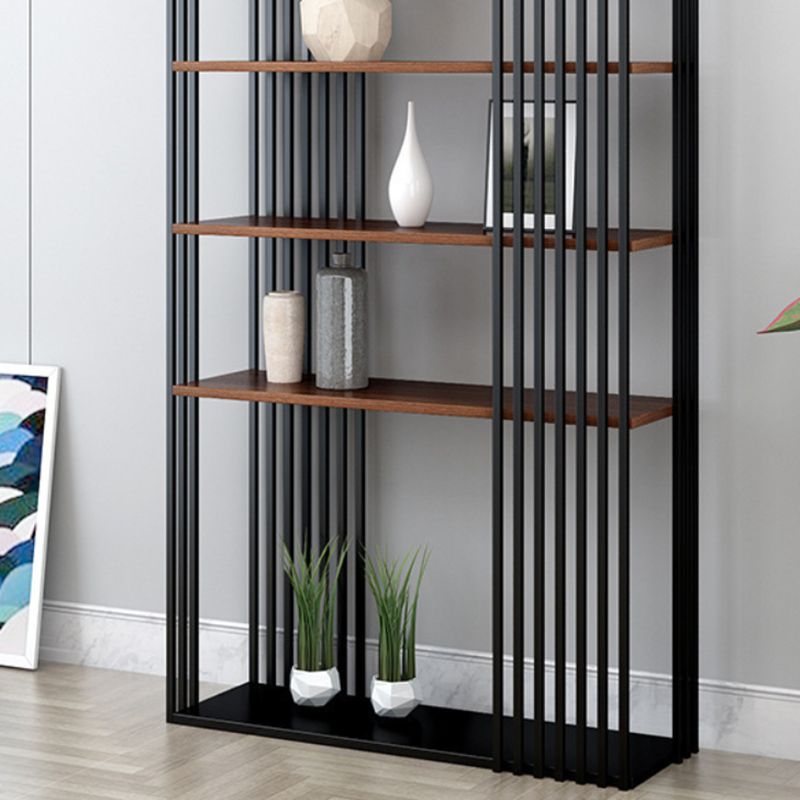 Wooden Standard Bookshelf Industrial Open Back Bookcase with Shelves