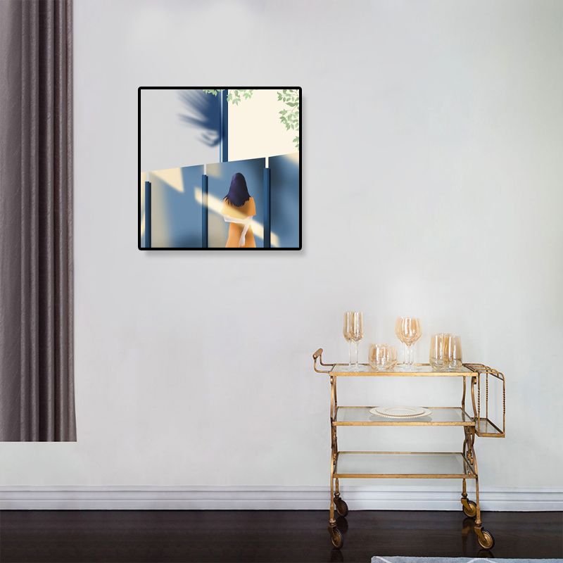 Nordic Canvas Wall Art Lichte Kleur Geïllustreerde Figuur Muur Decor voor Meisjes Slaapkamer