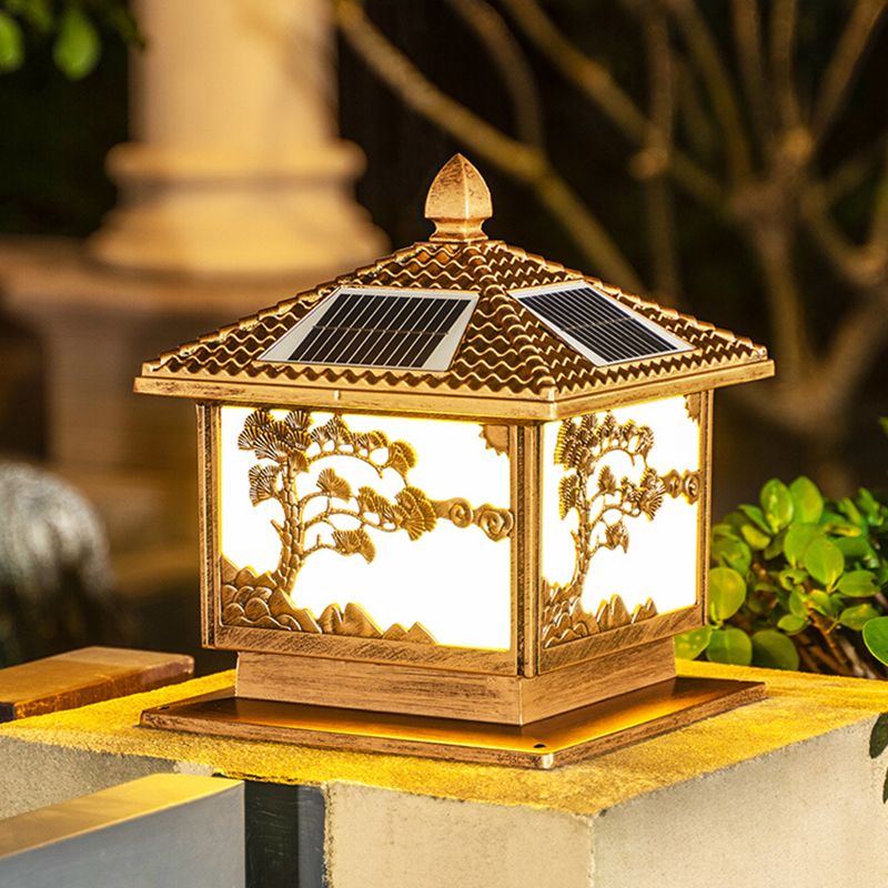 Modern Creative LED Solar Lighting Fixture with Acrylic Shade for Garden